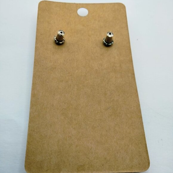 Vintage Teardrop Pierced Post Earrings Gold Brown Beige - Picture 6 of 6